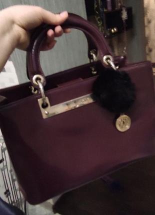Сумка стильна колір - бордо