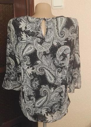 Блуза шифоновая на подкладке с паетками женская,размер евро 8(36) 42-44размер2 фото
