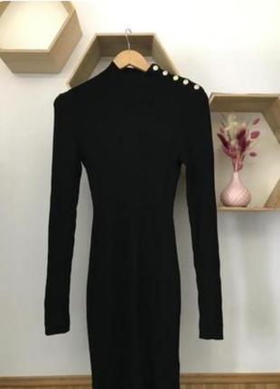 Платье в рубчик силует с пуговицами