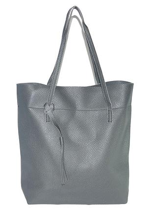 Женская сумка шоппер с кисточкой 01551980621693black черная