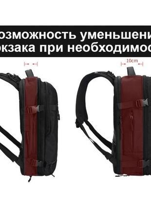 Дорожный рюкзак ozuko 8983 с отделением для ноутбука 20 дюймов черный3 фото