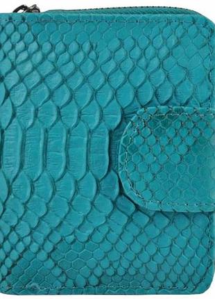 Женский кожаный кошелек e-3 бирюзовый