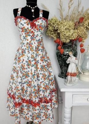 Платье сарафан миди винтаж корсетное1 фото