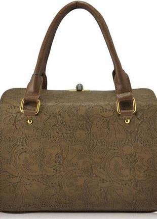 Женская сумка 5315 кружево бежевая