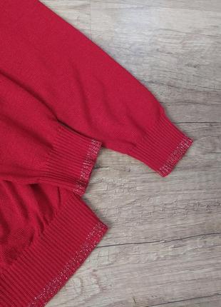 Кофточка кардиган джемпер свитер женский красный3 фото
