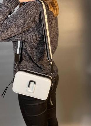 Сумка marc jacobs white black біла з чорним