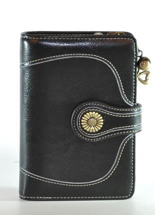 Женский кожаный кошелек sendefn 81-51 черный