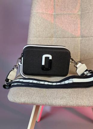 Сумка marc jacobs black / white черная с белым 9
