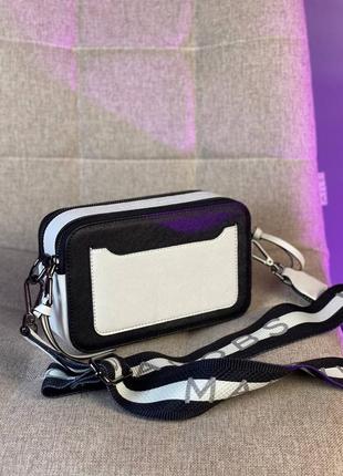 Сумка marc jacobs black / white черная с белым 3