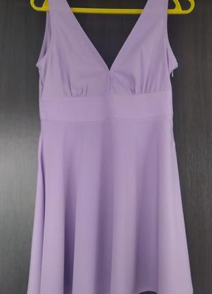 Женское платье сарафан лилового цвета