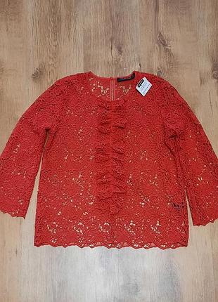 Блуза мереживна hallhuber розмір xs-s