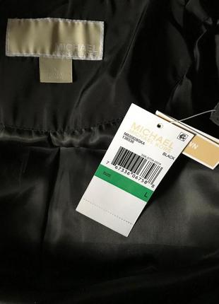 Michael kors black hooded belted quilted puffer down coat куртка пуховик оригинал l6 фото