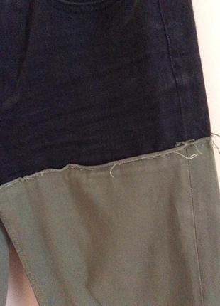 Премиум коллекция комбинированные широкие джинсы3 фото