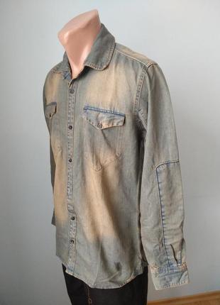 Рубашка мужская джинсовая коттоновая брендовая высокого качества weawer, турция2 фото