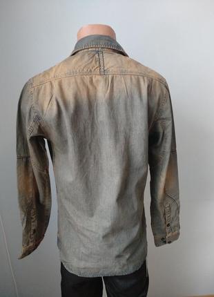 Рубашка мужская джинсовая коттоновая брендовая высокого качества weawer, турция3 фото