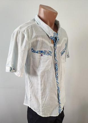 Рубашка мужская летняя коттоновая брендовая высокого качества weawer, турция4 фото