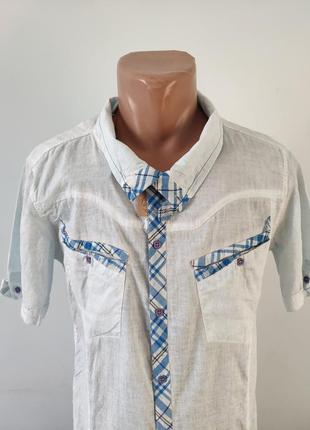 Рубашка мужская летняя коттоновая брендовая высокого качества weawer, турция5 фото