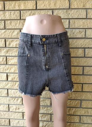 Шорты женские джинсовые коттоновые с высокой посадкой nn