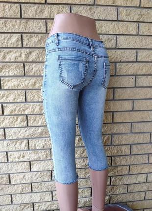 Бриджи женские стрейчевые джинсовые caspilas, турция4 фото