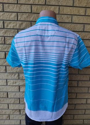 Рубашка мужская летняя коттоновая брендовая высокого качества marco arma, турция3 фото