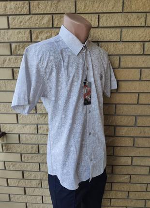 Рубашка мужская летняя коттоновая брендовая высокого качества marco arma, турция3 фото