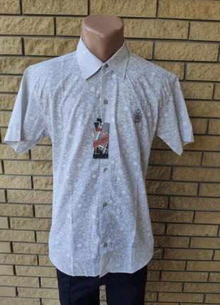 Рубашка мужская летняя коттоновая брендовая высокого качества marco arma, турция1 фото