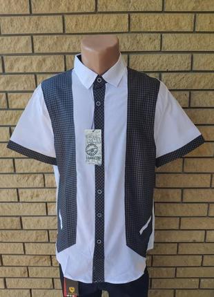 Рубашка мужская летняя коттоновая  брендовая высокого качества bagarda, турция