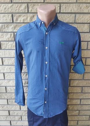 Сорочка чоловіча коттоновая брендовий високої якості, маленький розмір el zara, туреччина