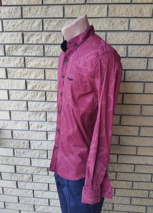Рубашка мужская коттоновая стрейчевая брендовая высокого качества online, турция2 фото
