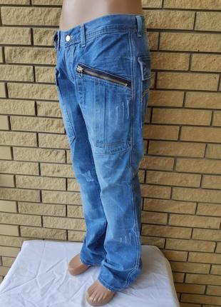 Джинсы мужские коттоновые с накладными карманами карго john deep, турция3 фото