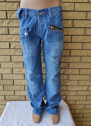 Джинсы мужские коттоновые с накладными карманами карго john deep, турция