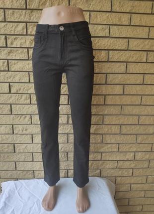 Брюки, джинси жіночі стрейчеві коттонові з високою посадкою look vng, туреччина