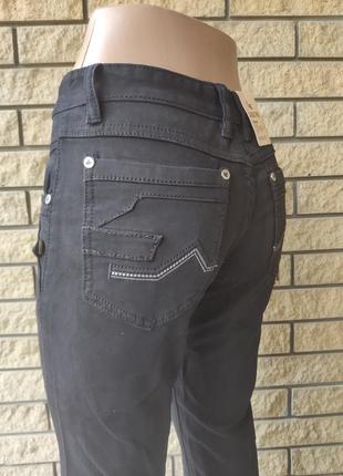Брюки, джинсы женские стрейчевые коттоновые с высокой посадкой look vng, турция3 фото