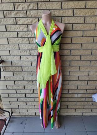 Сарафан длинный, в пол  one she , есть большие размеры, ткань масло