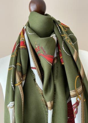 Шерстяной большой  платок шарф палантин винтаж италия5 фото