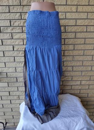 Сарафан-юбка длинный, в пол, есть большие размеры, ткань хлопок carrocar, турция7 фото