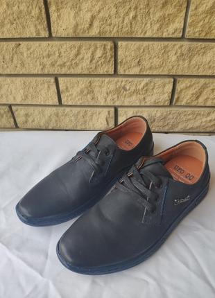 Туфли мужские спортивного стиля из экокожи( нубук), подошва прошита uf0qq