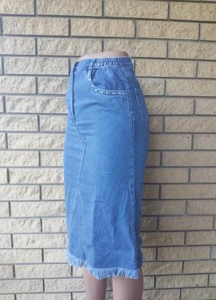 Юбка  женская джинсовая коттоновая, маленький размер tcm, турция3 фото