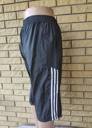 Бриджи мужские спортивные плащевка, есть  большие размеры, пояс на резинке (со шнурком) adidas3 фото