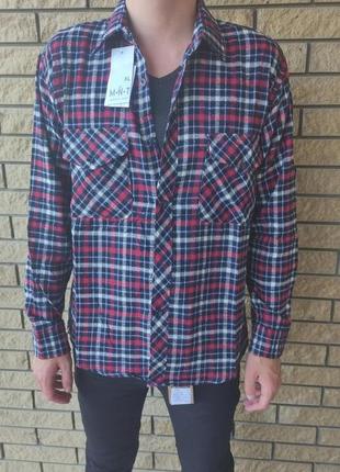 Рубашка мужская фланелевая теплая, есть большие размеры, высокого качества mnt