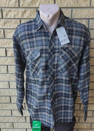 Рубашка мужская фланелевая теплая, есть большие размеры, высокого качества mnt
