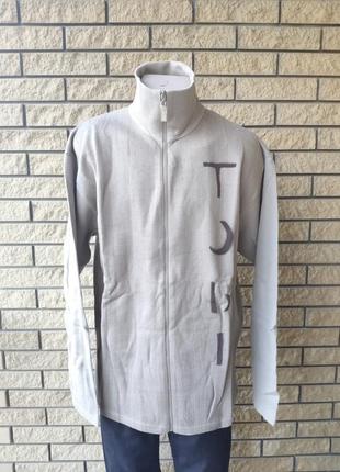 Кофта, ветровка мужская на молнии с капюшоном  tobi, турция