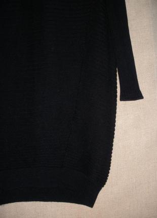 Натуральной шерсти длинный джемпер пуловер cos в рубчик лапша2 фото