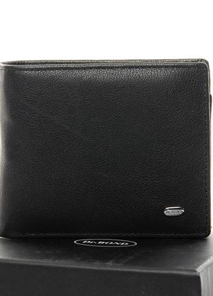 Кожаный мужской кошелек dr. bond msm-4 black