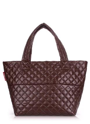 Стеганая сумка poolparty broadway broadway-quilted-brown