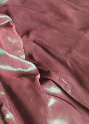Розовая с сиреневым отливом кожаная рубашка на подкладке5 фото