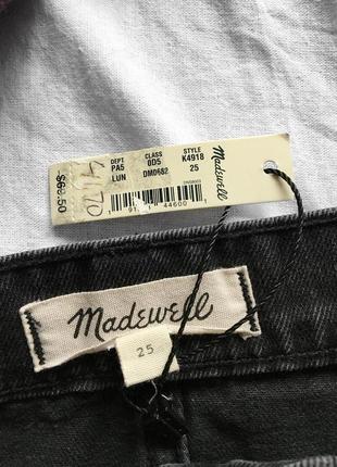 Трендова чорна джинсова міні спідниця трапеція від madewell5 фото