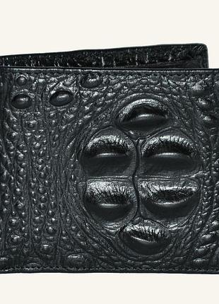 Мужской кошелек baellerry croco mini черный