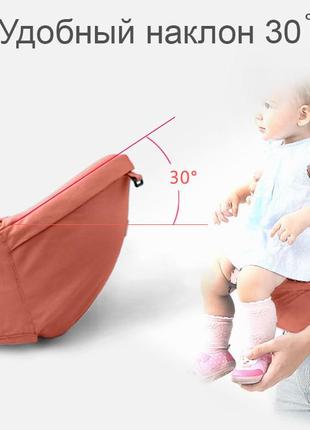 Эрго - рюкзак хипсит для переноски детей 3 в 1 aiebao синий