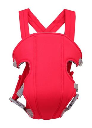 Рюкзак-слінг сумка кенгуру для перенесення дитини baby carriers 3-16 місяців 4 положення червоний